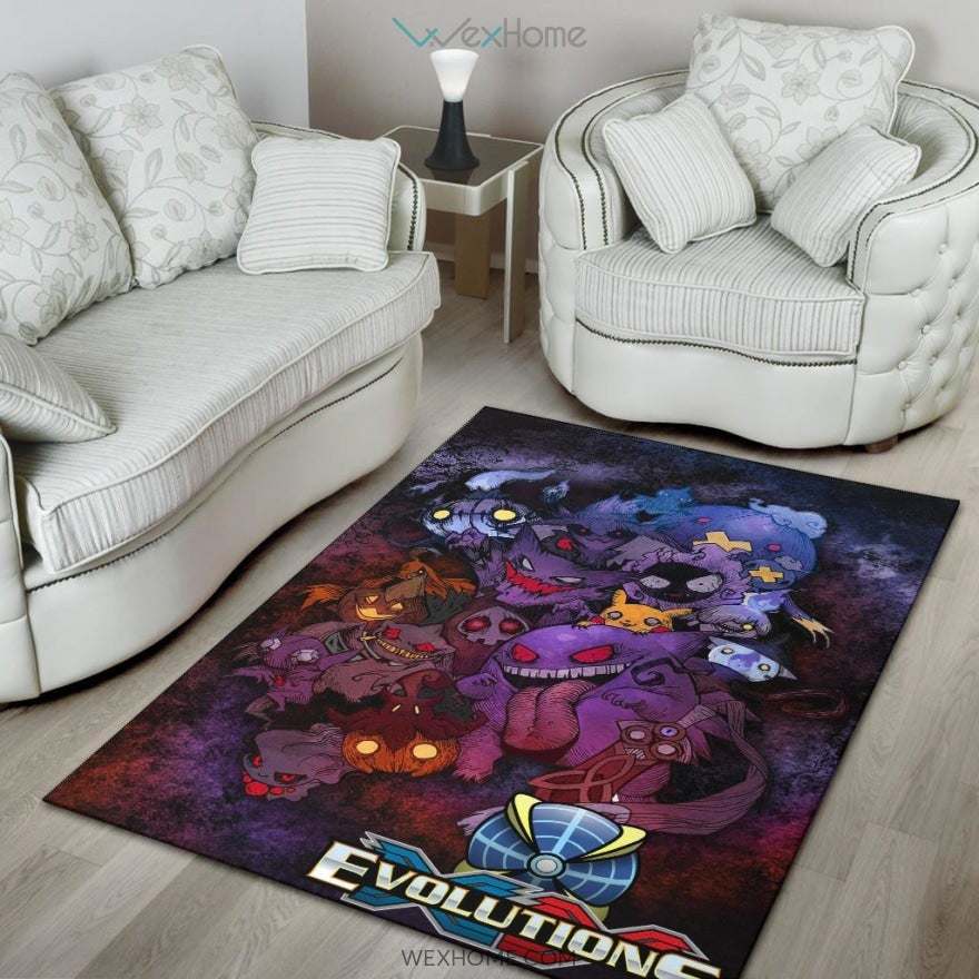 Pokemon Anime Scary Pokemon Evolution Halloween Cosplay Area Rug Home Decor