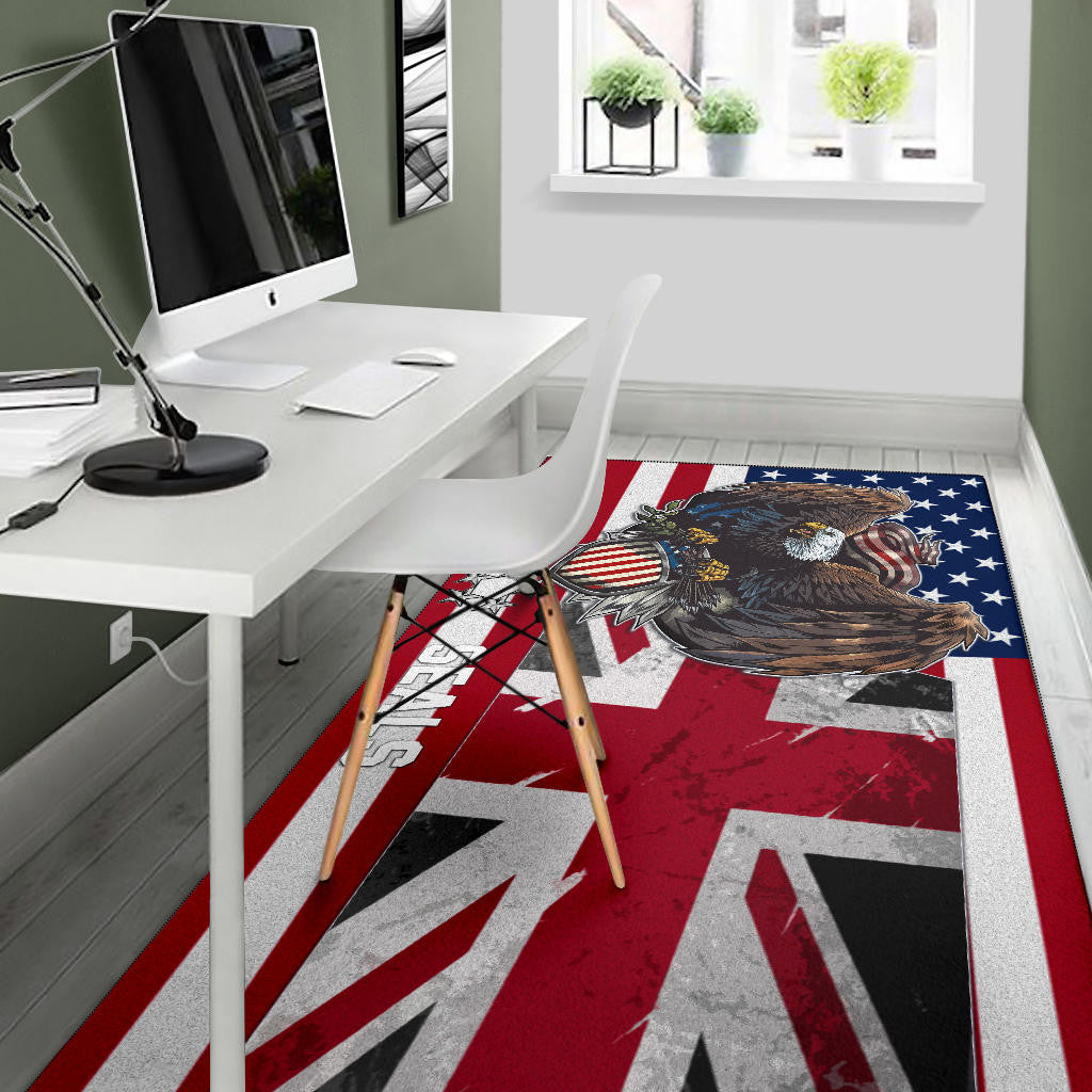 US Independence Day Eagle Taking US Shield Navy Seals Area Rug Home Decor