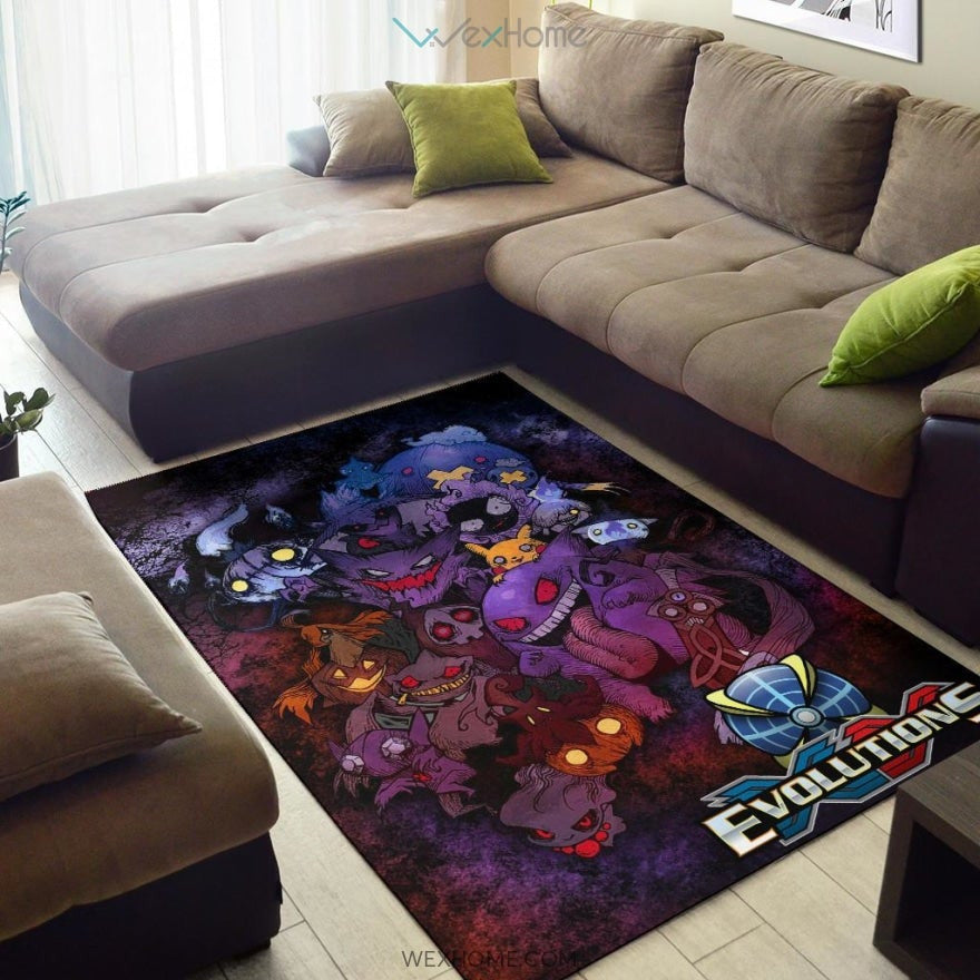 Pokemon Anime Scary Pokemon Evolution Halloween Cosplay Area Rug Home Decor