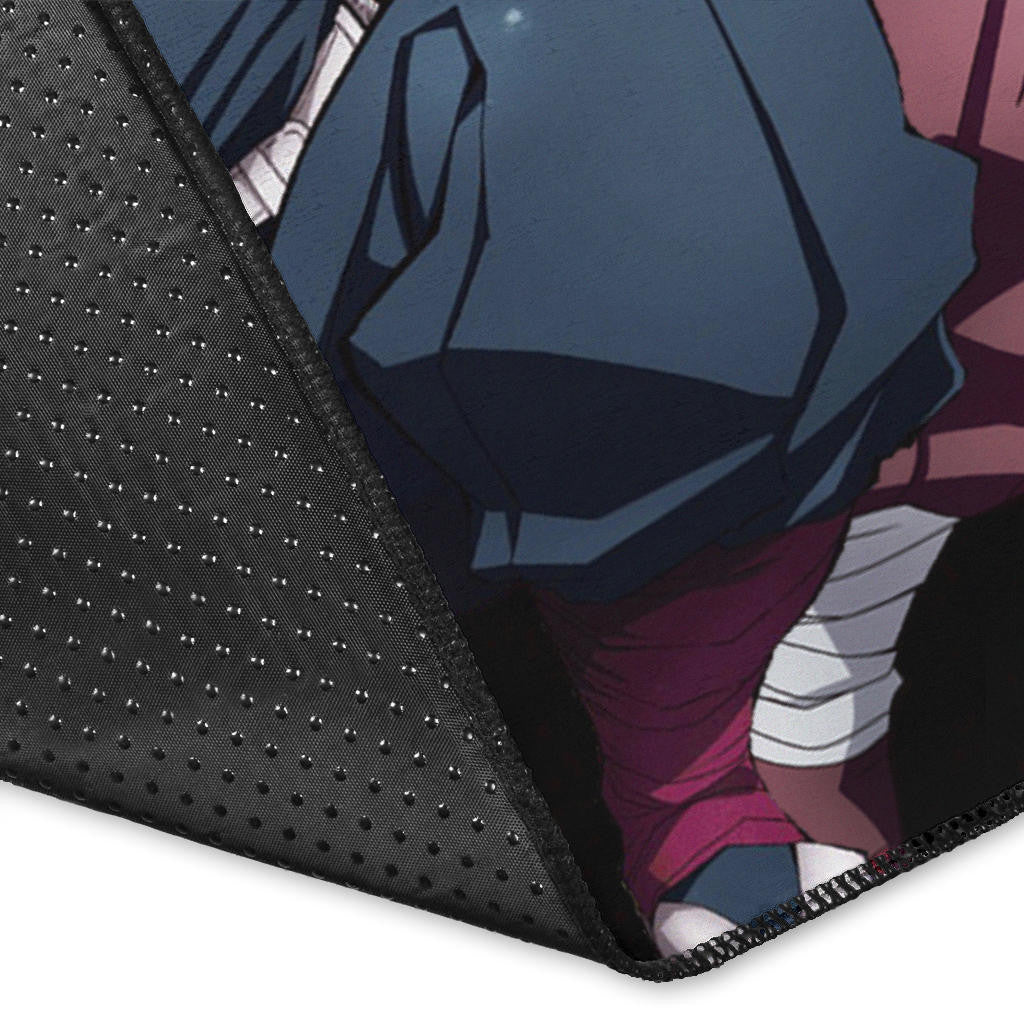 Demon Slayer Anime Kimetsu no Yaiba Poster Black Area Rug Home Decor