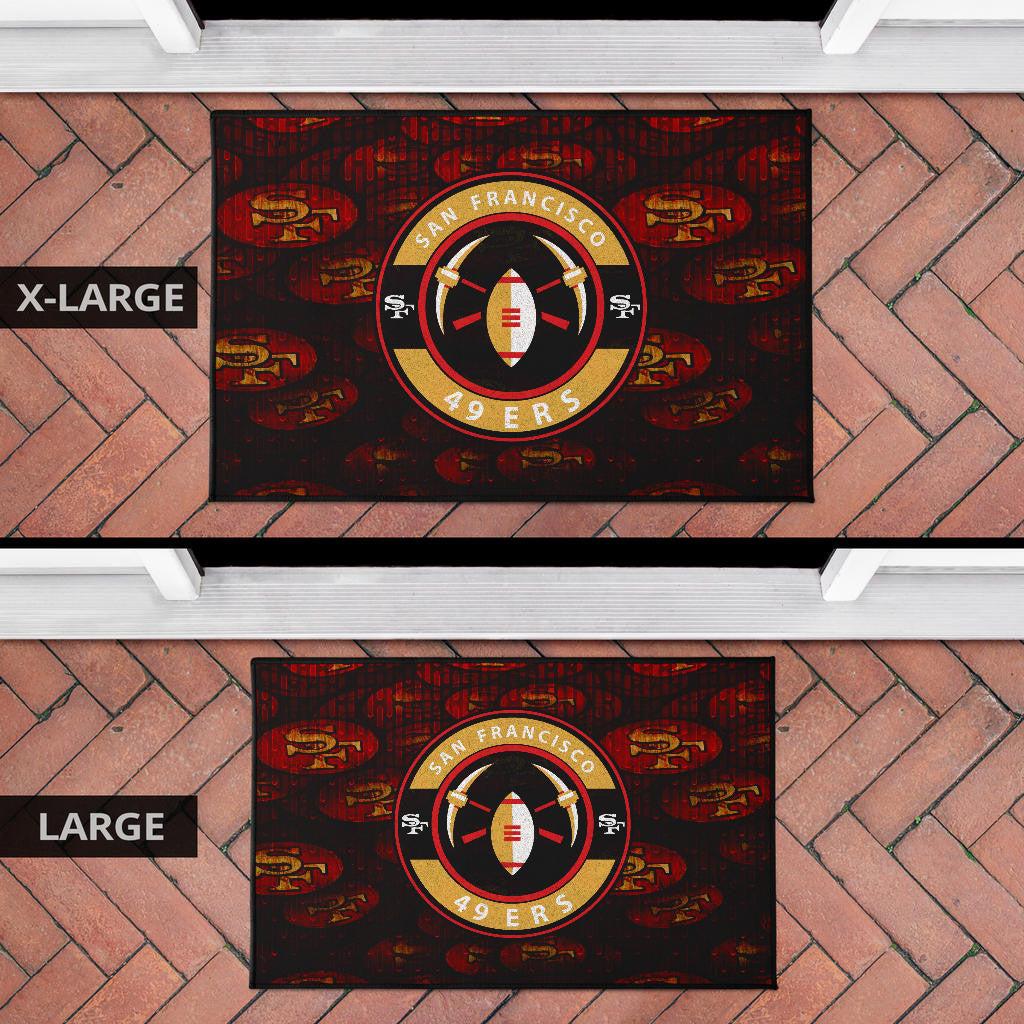 San Francisco American Football 49ers Football Door Mat Minimal Rugby Ball With Cross Axes Door Mat Home Decor