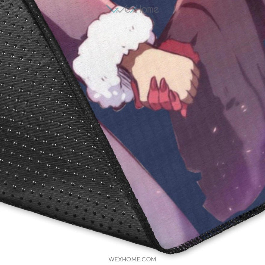 Darling In The Franxx Anime Cute Little Hiro And Red Zero Two Holding Hands Zodiac Artwork Area Rug Home Decor