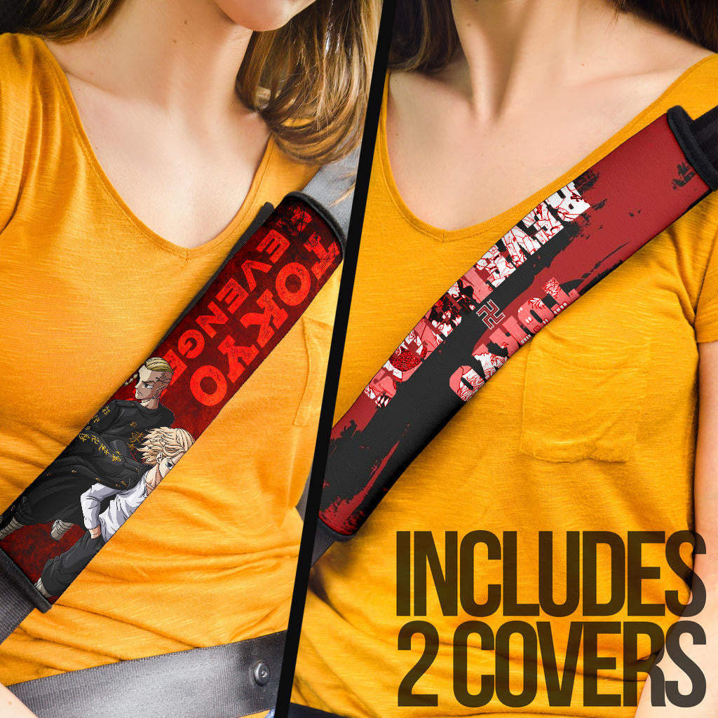 Tokyo Revengers Manga Anime Cool Haitani Brothers Rindou And Ran Tokyo Gang Seat Belt Covers