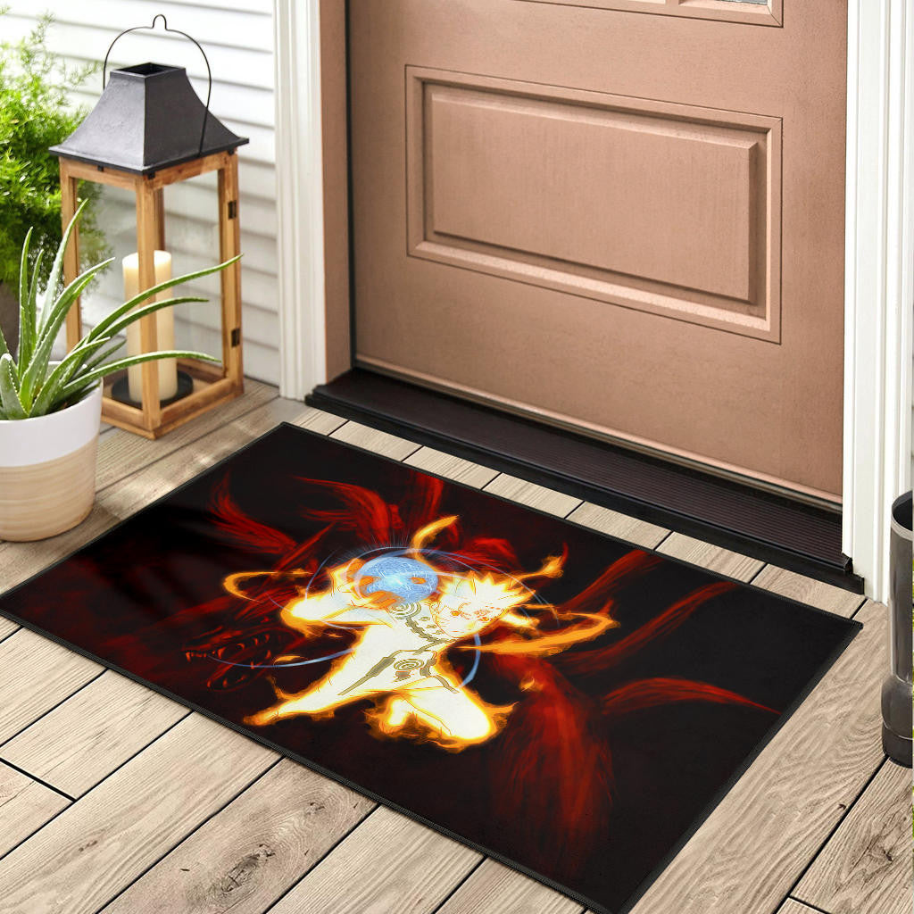 Naruto Anime Naruto Bijuu Mode Power Sharingan Door Mat Home Decor