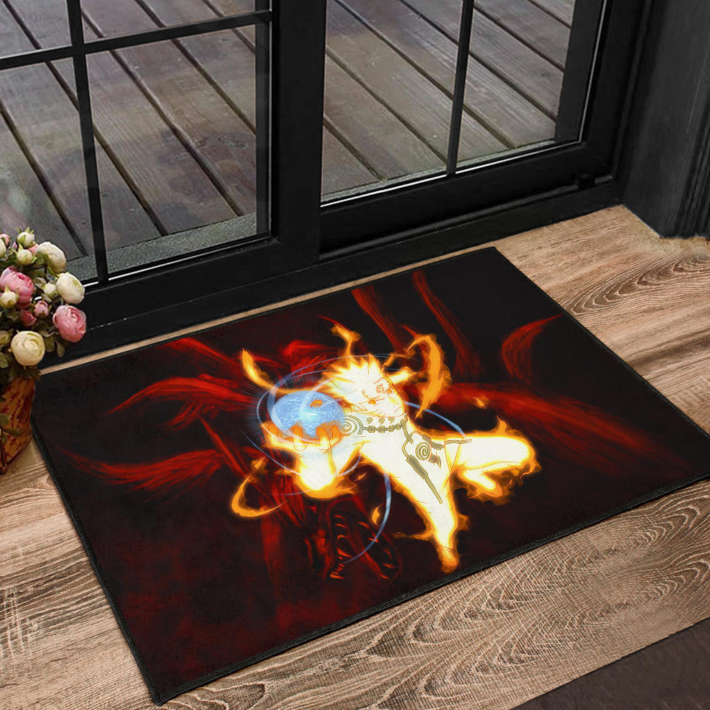 Naruto Anime Naruto Bijuu Mode Power Sharingan Door Mat Home Decor
