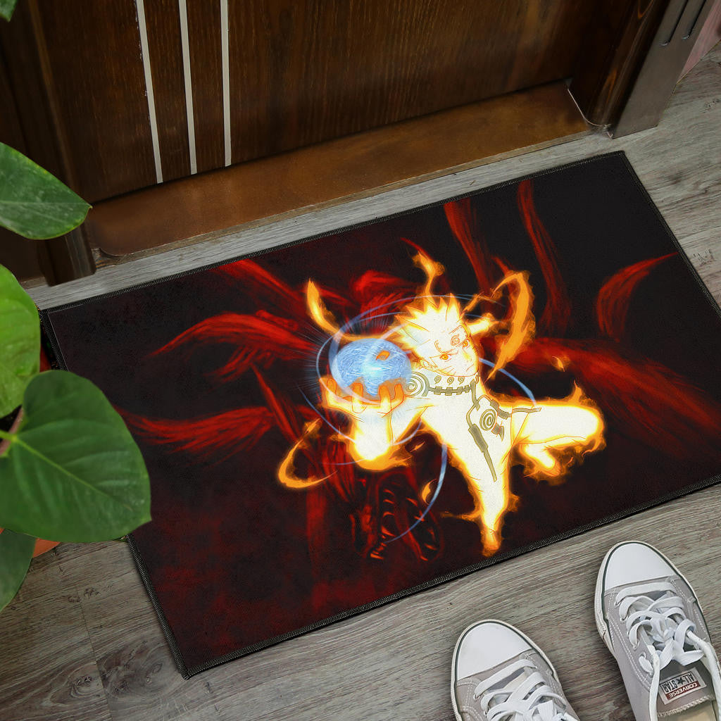 Naruto Anime Naruto Bijuu Mode Power Sharingan Door Mat Home Decor