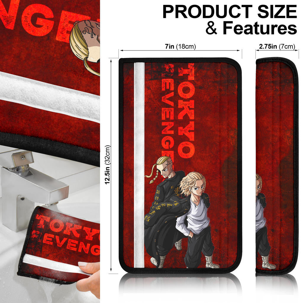 Tokyo Revengers Manga Anime Cool Haitani Brothers Rindou And Ran Tokyo Gang Seat Belt Covers