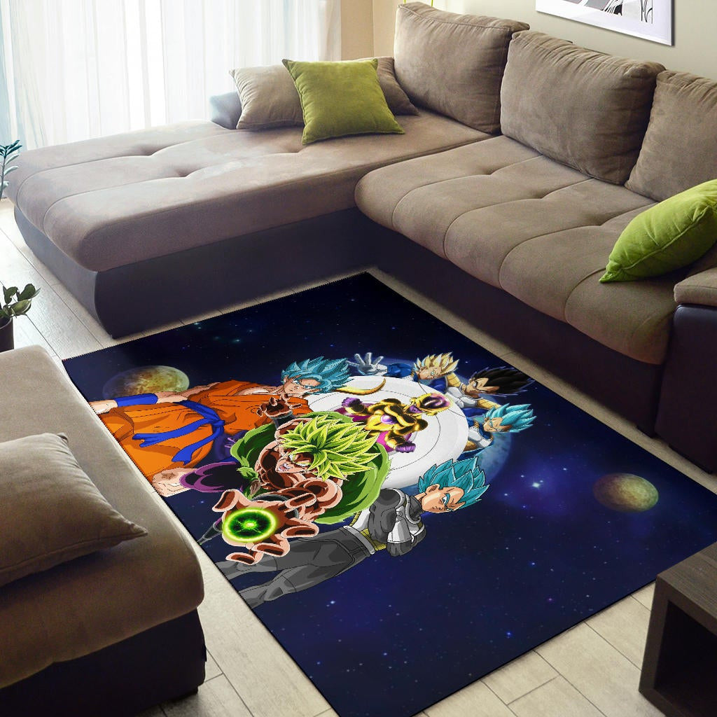 Dragon Ball Anime DB Super Saiyan Characters Broly Goku Area Rug Home Decor