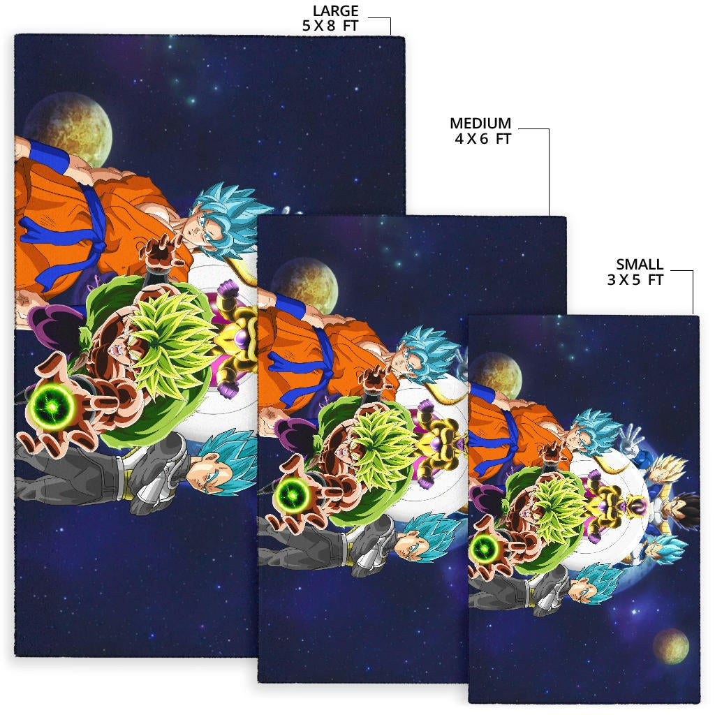 Dragon Ball Anime DB Super Saiyan Characters Broly Goku Area Rug Home Decor