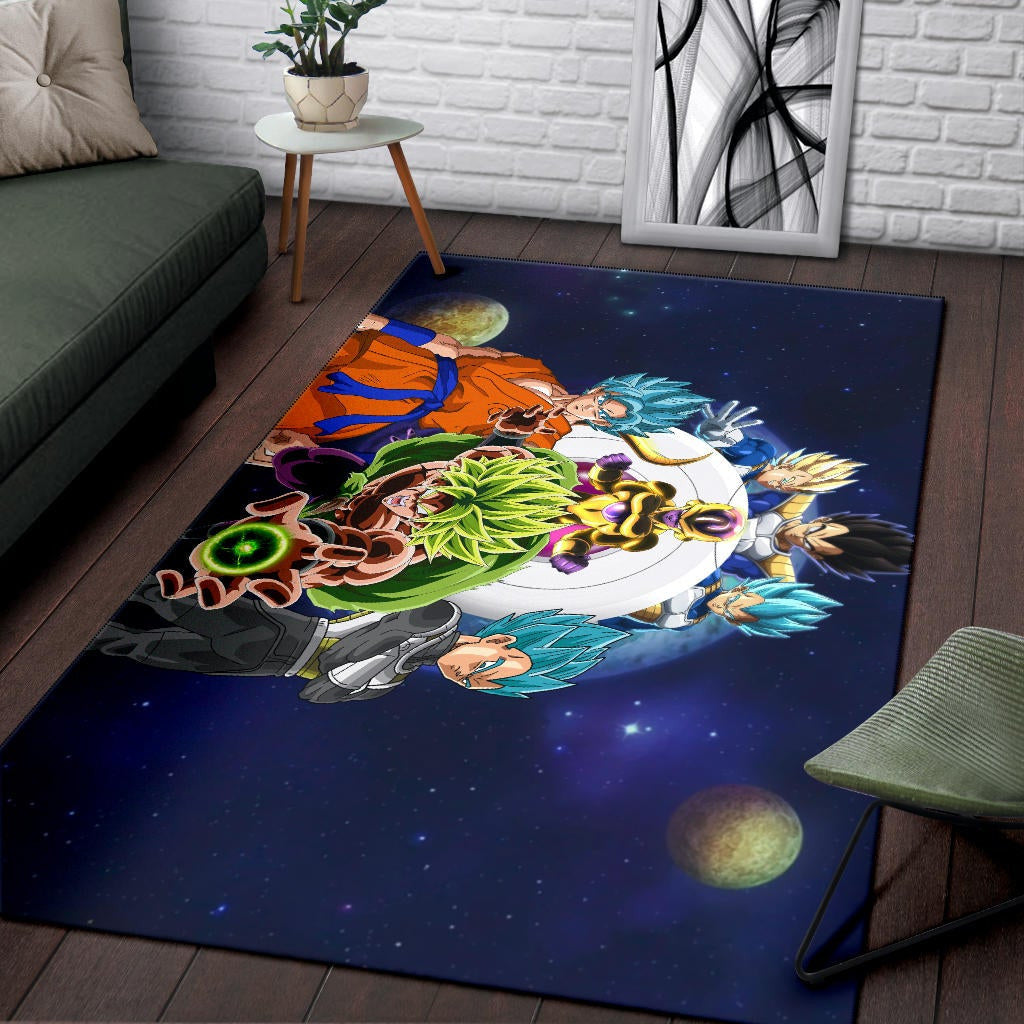 Dragon Ball Anime DB Super Saiyan Characters Broly Goku Area Rug Home Decor