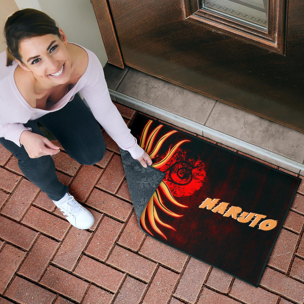 Naruto Anime Naruto Nine Tails Red And Black Door Mat Home Decor