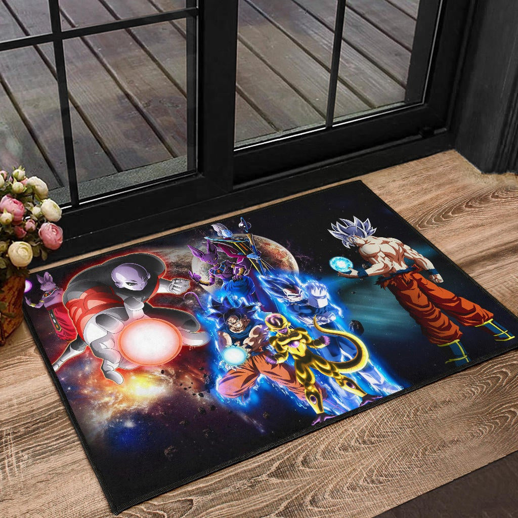 Dragon Ball Anime DB Main Characters Super Saiyan In Universe Door Mat Home Decor