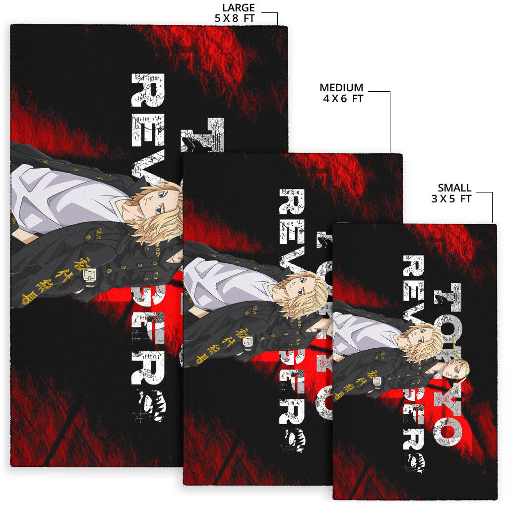 Tokyo Revengers Anime Mikey And Draken No Emotional Face Area Rug Home Decor