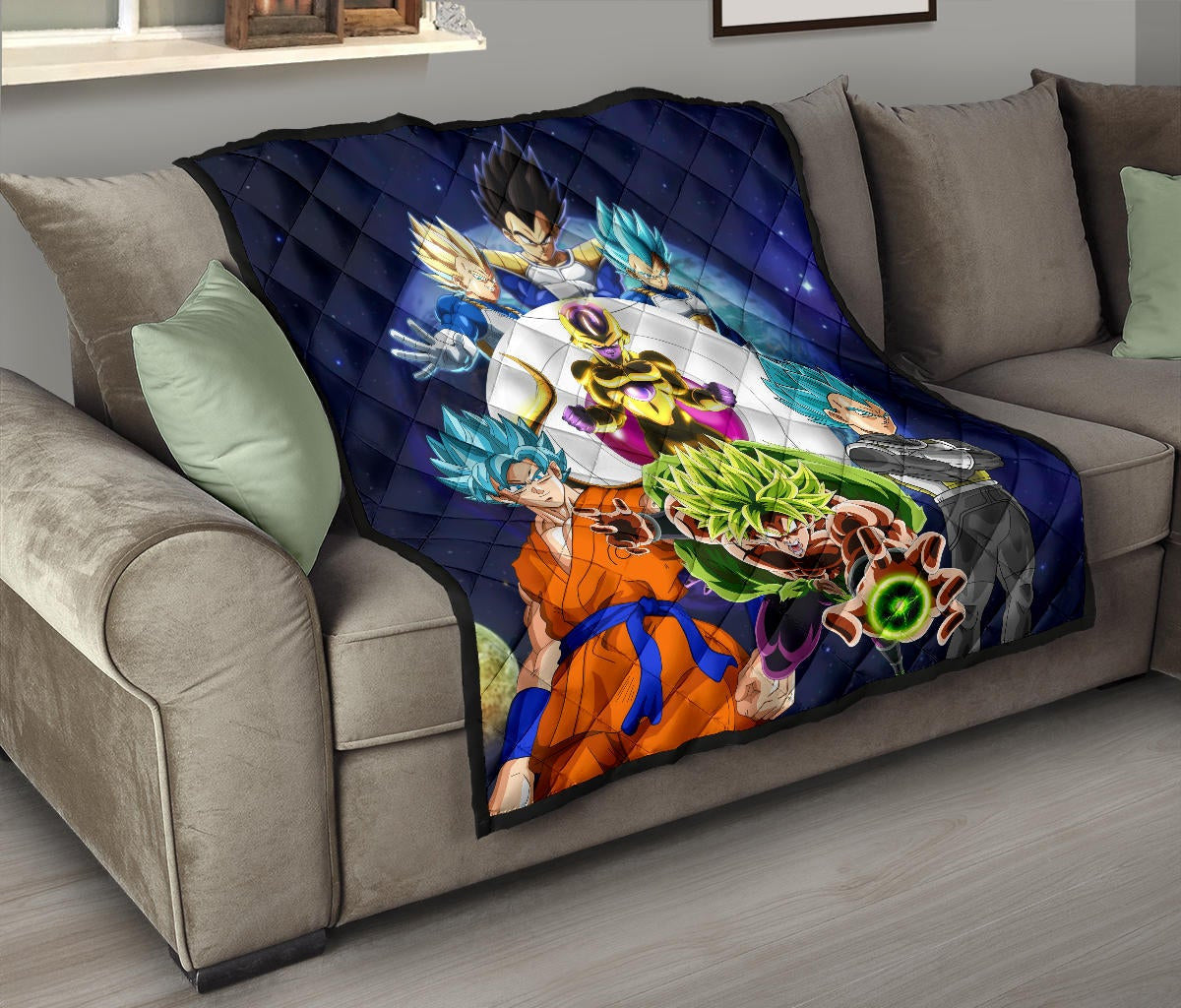 Dragon Ball Anime DB Super Saiyan Characters Broly Goku Premium Quilt Blanke