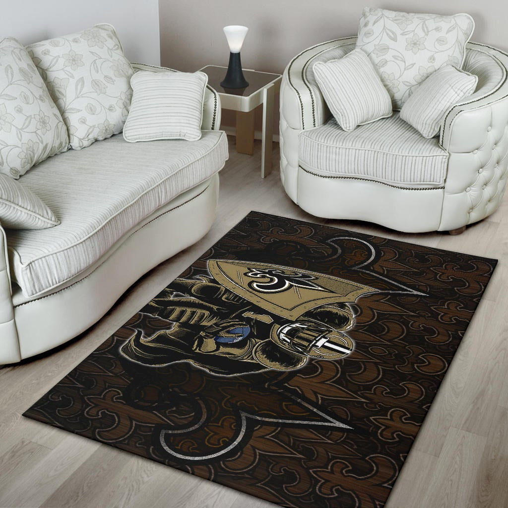 New Orleans Saints American Football Team Marquez Callaway 1 With Shield Saints Doodle Area Rug Home Decor
