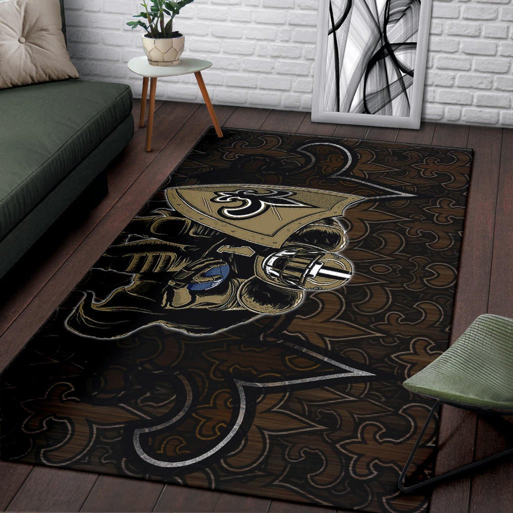 New Orleans Saints American Football Team Marquez Callaway 1 With Shield Saints Doodle Area Rug Home Decor