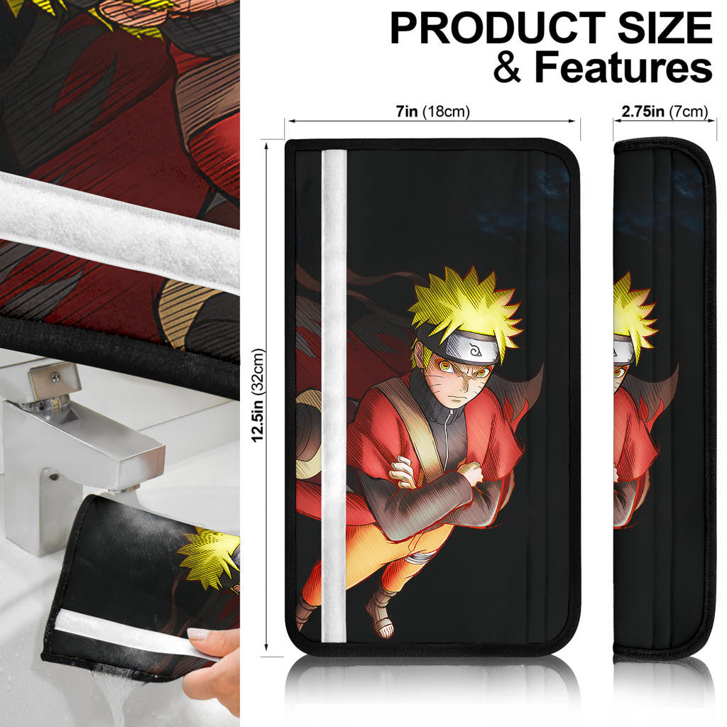 Naruto Anime Naruto Kyuubi 4 Tails And Sage Form Eight Trigram Seal Seat Belt Covers