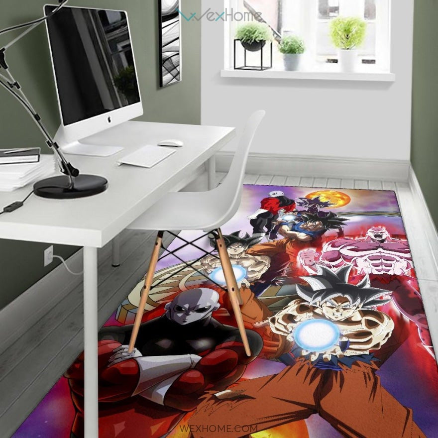 Dragon Ball Anime DB Goku Vs Jiren Fighting For Balls Area Rug Home Decor