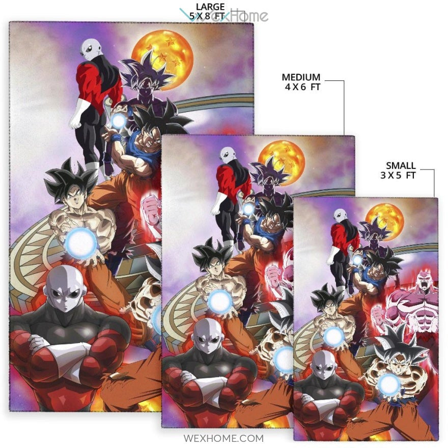 Dragon Ball Anime DB Goku Vs Jiren Fighting For Balls Area Rug Home Decor