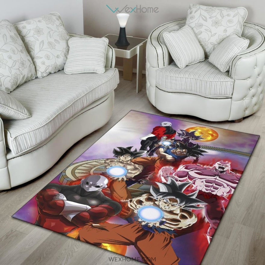 Dragon Ball Anime DB Goku Vs Jiren Fighting For Balls Area Rug Home Decor