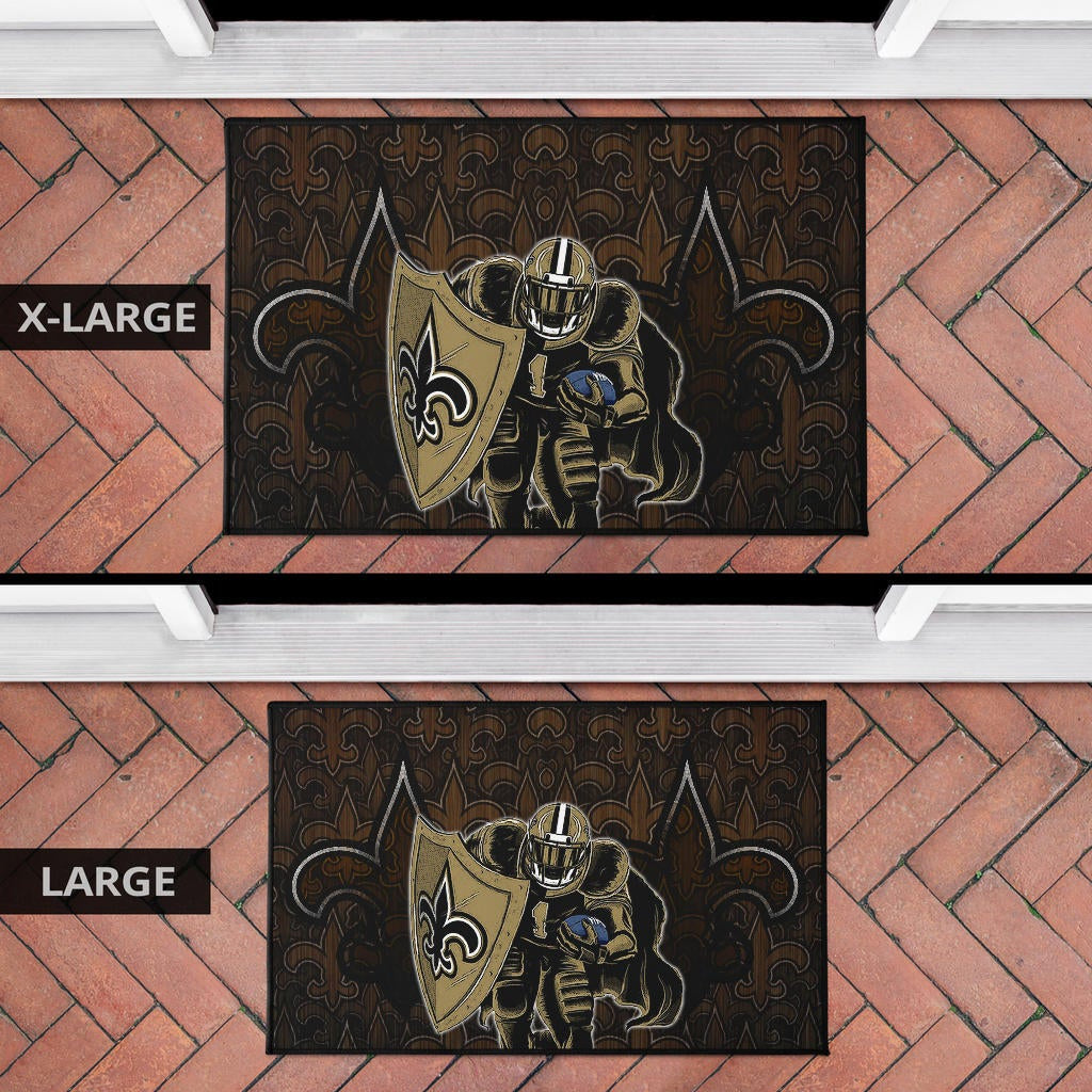 New Orleans Saints American Football Marquez Callaway 1 With Shield Saints Doodle Door Mat Home Decor