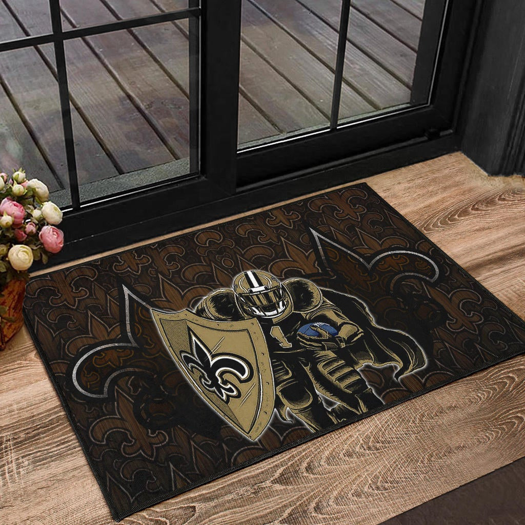 New Orleans Saints American Football Marquez Callaway 1 With Shield Saints Doodle Door Mat Home Decor