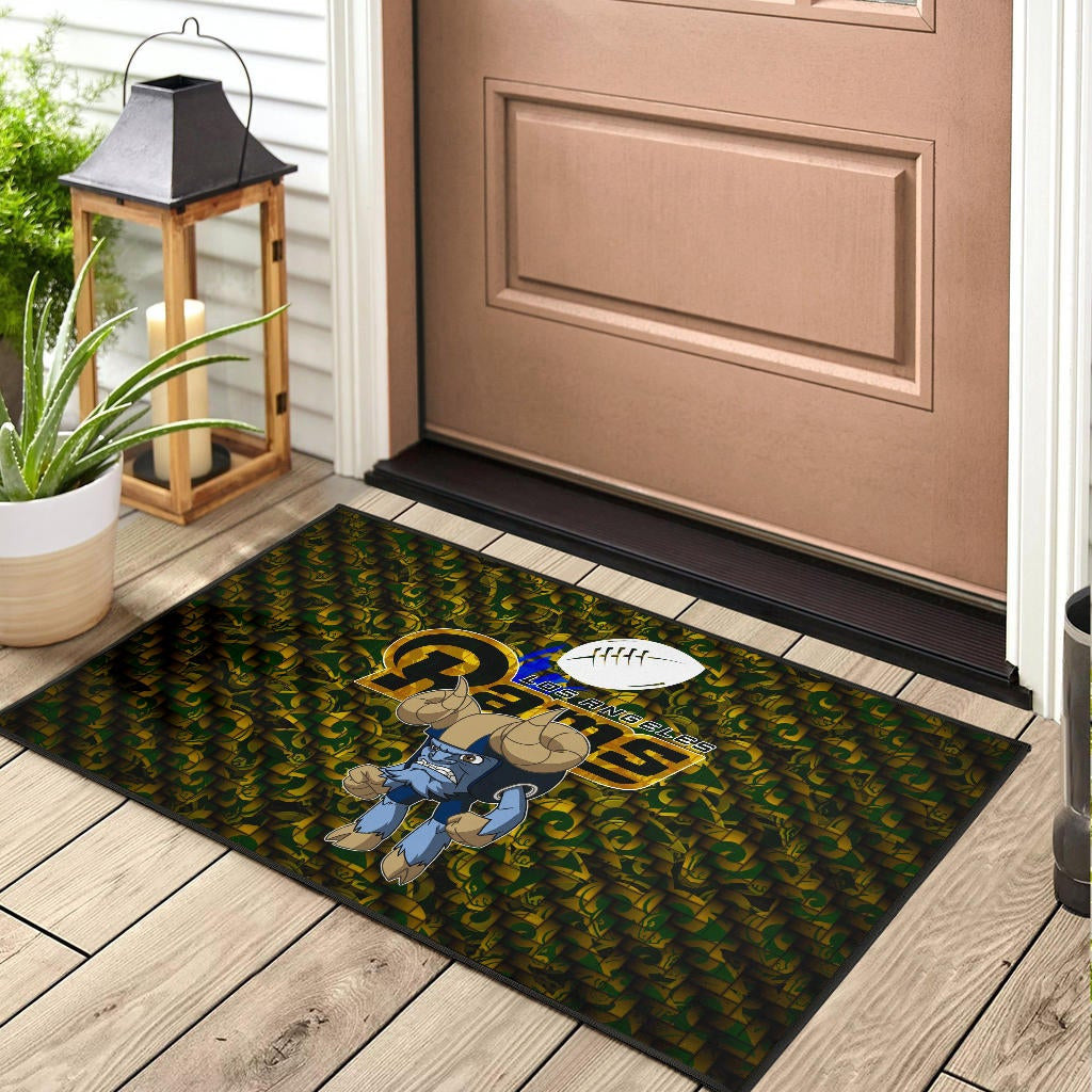Los Angeles Rams American Football Angry Rusher LA Rampage Patterns Door Mat Home Decor