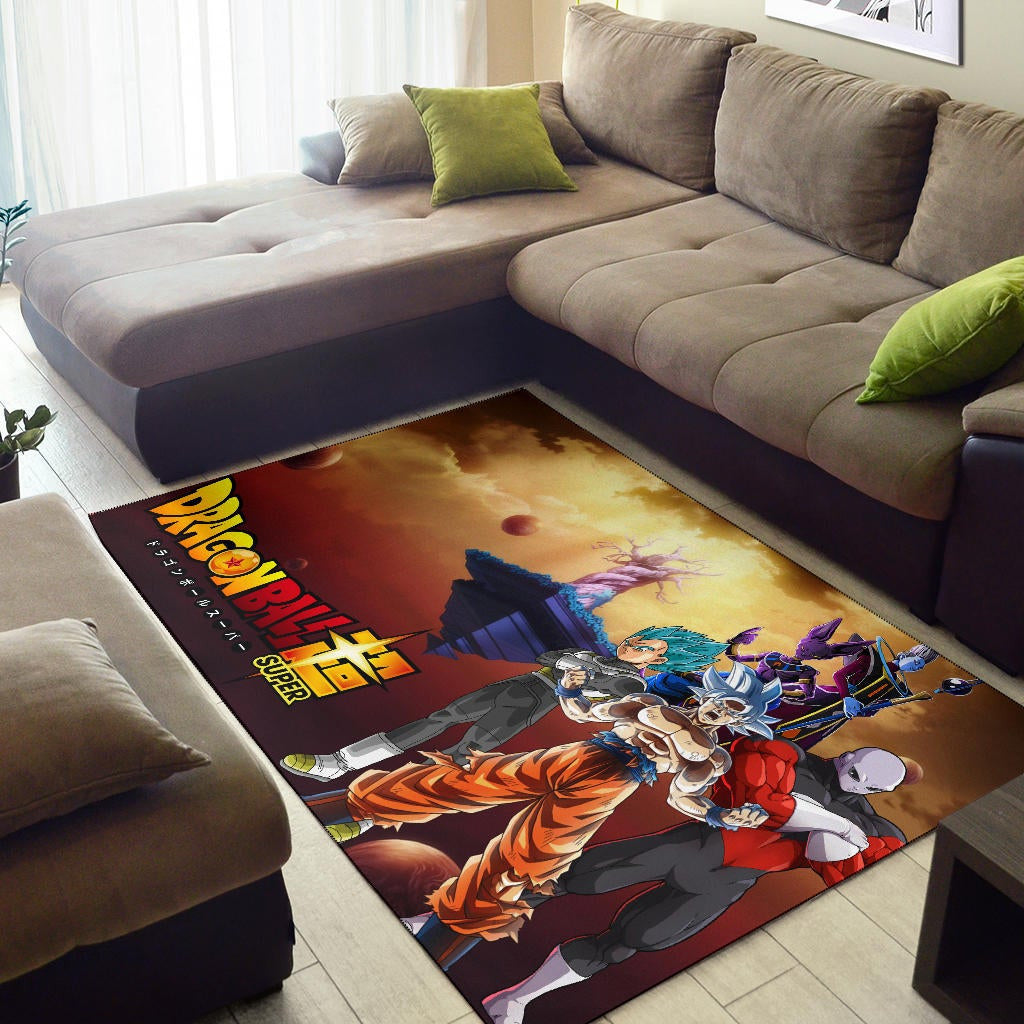 Dragon Ball Anime DB Super Saiyan Beerus Jiren Desert Area Rug Home Decor