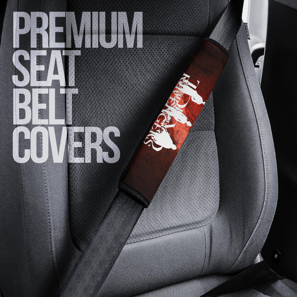 Tokyo Revengers Manga Anime Mikey Ken Takemichi White Silhouette Seat Belt Covers