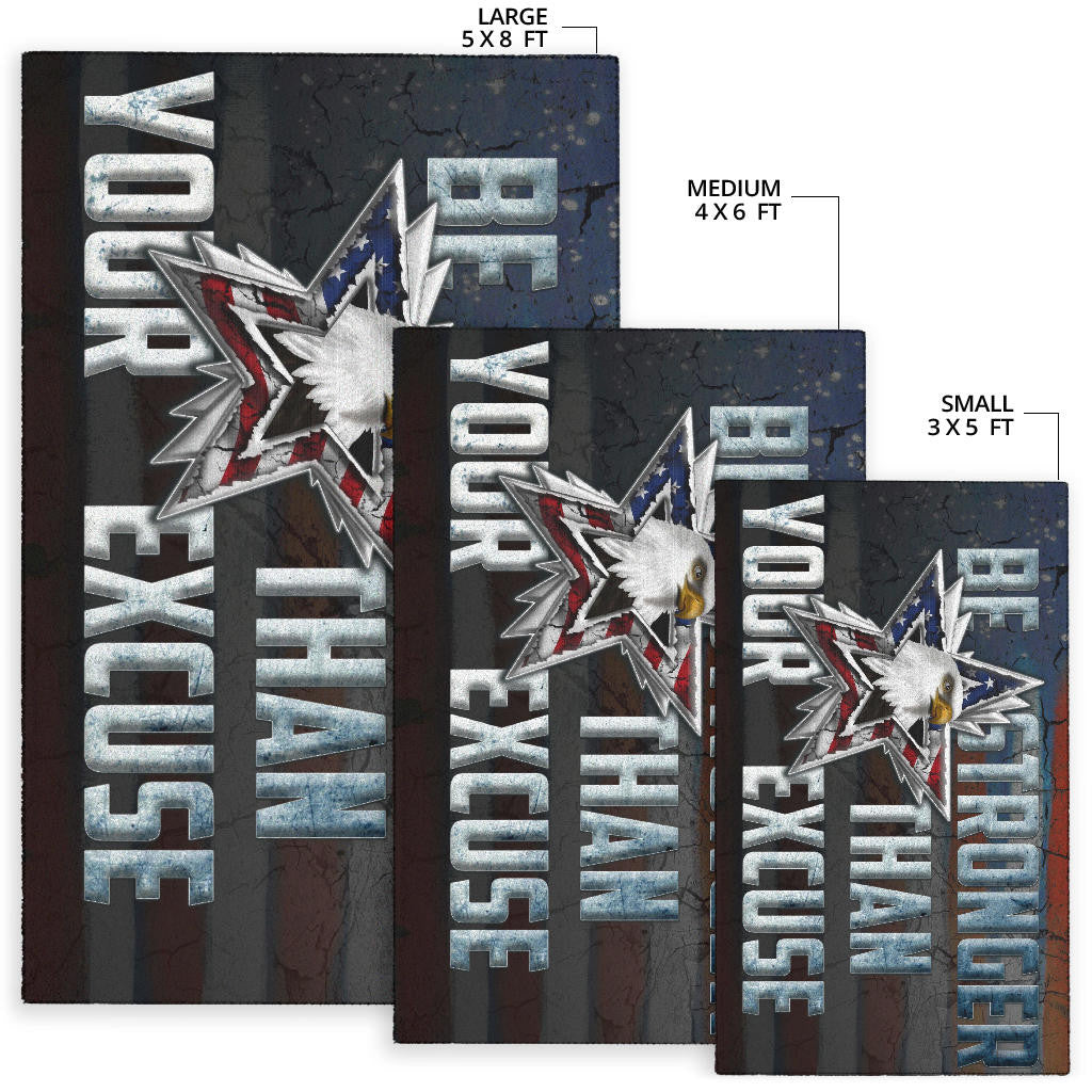 US Independence Day Eagle Emerging From Stars Be Stronger Than Excuse Area Rug Home Decor