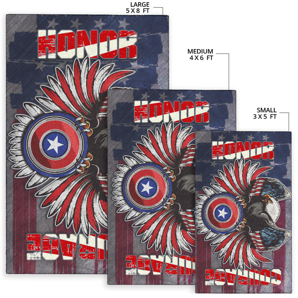 US Independence Day Eagle On US Shield Honor Courage Area Rug Home Decor
