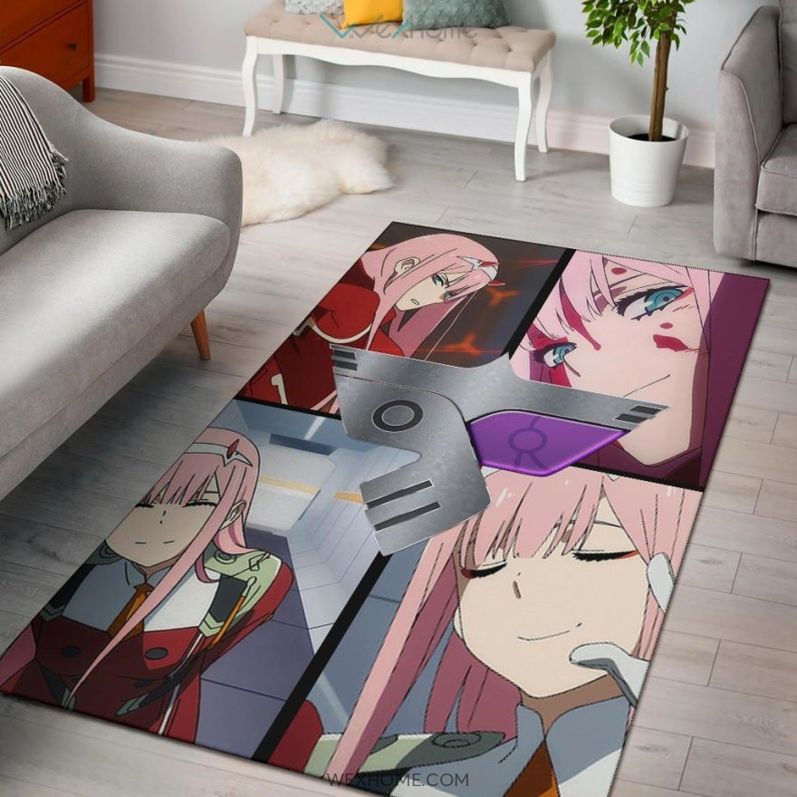 Darling In The Franxx Anime Zero Two Code 002 Moments S Class Area Rug Home Decor