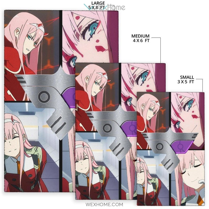 Darling In The Franxx Anime Zero Two Code 002 Moments S Class Area Rug Home Decor
