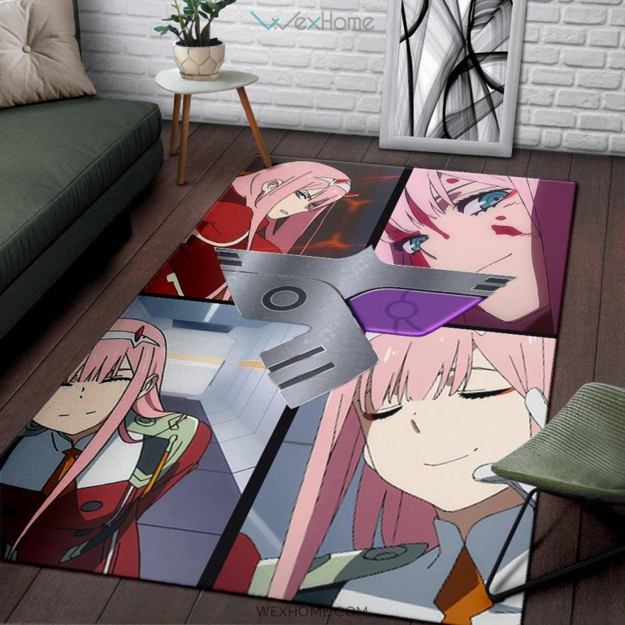 Darling In The Franxx Anime Zero Two Code 002 Moments S Class Area Rug Home Decor