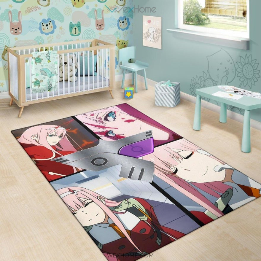 Darling In The Franxx Anime Zero Two Code 002 Moments S Class Area Rug Home Decor