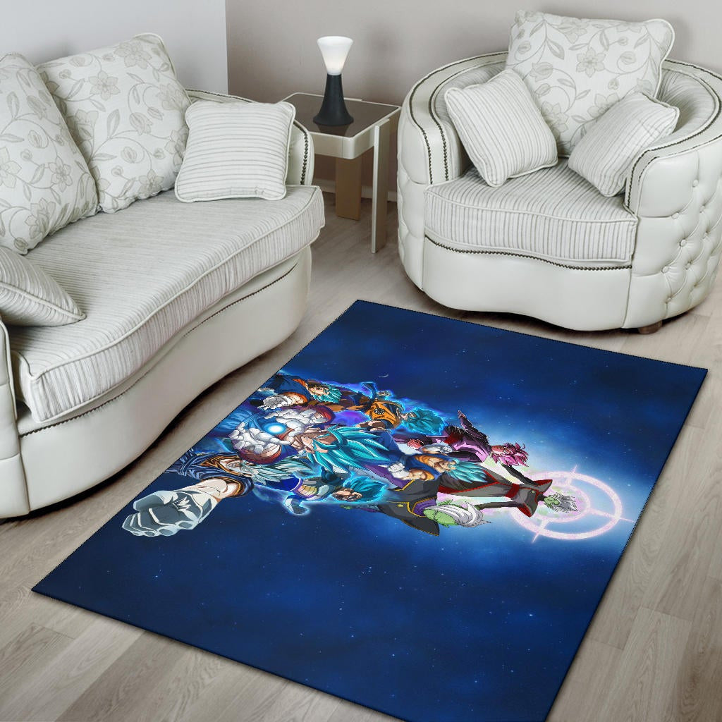 Dragon Ball Anime DB Goku Vs Villains Blue Sky Theme Area Rug Home Decor