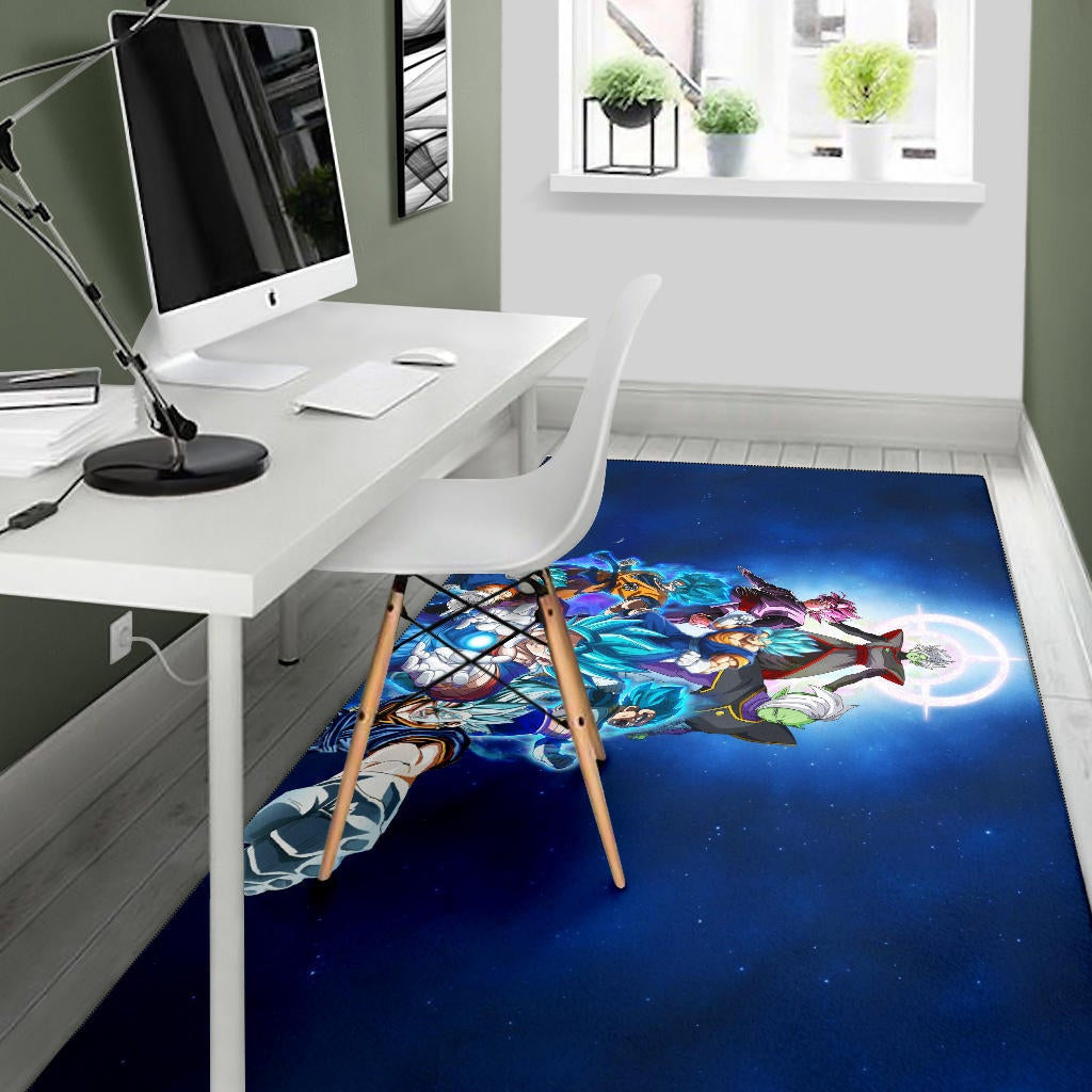 Dragon Ball Anime DB Goku Vs Villains Blue Sky Theme Area Rug Home Decor