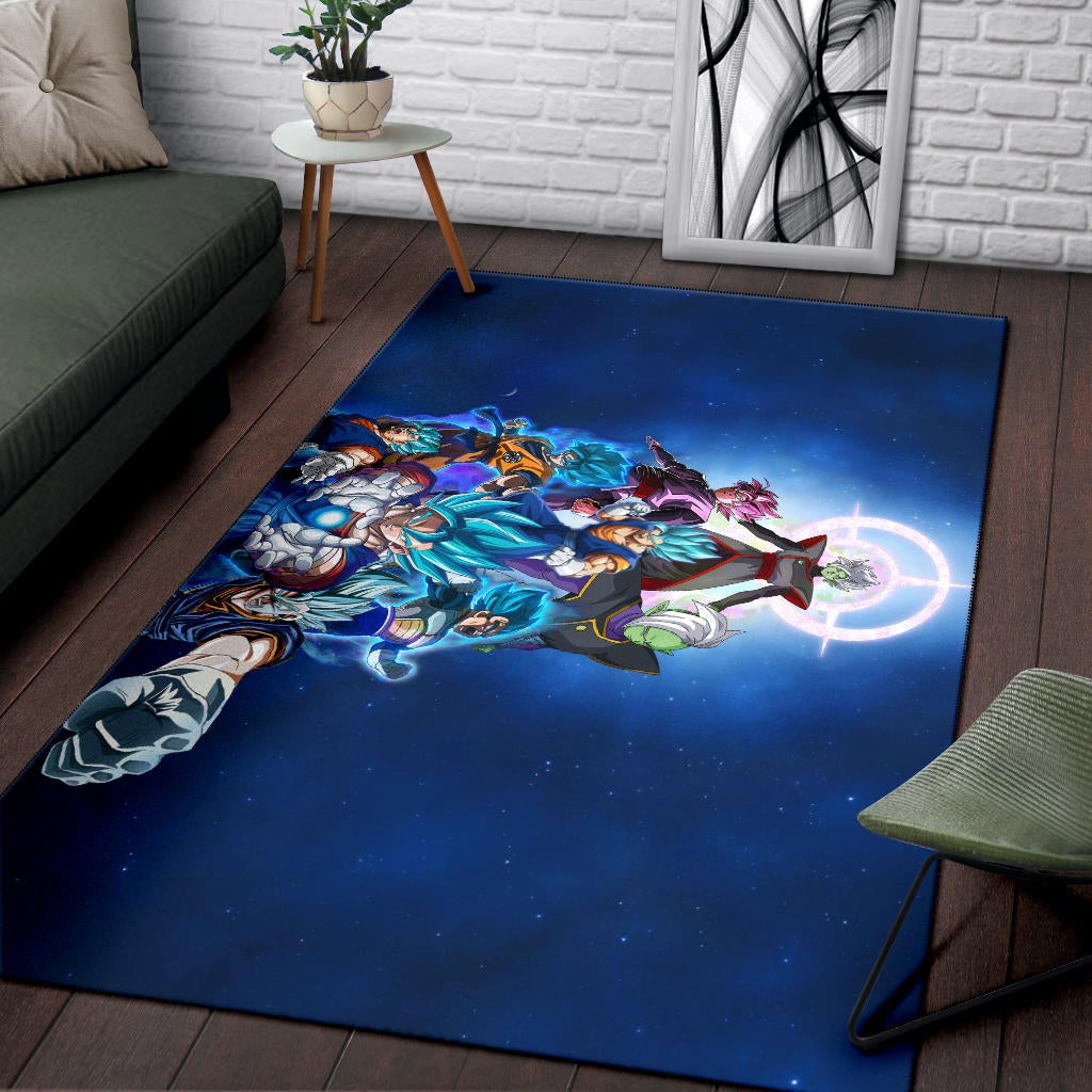 Dragon Ball Anime DB Goku Vs Villains Blue Sky Theme Area Rug Home Decor