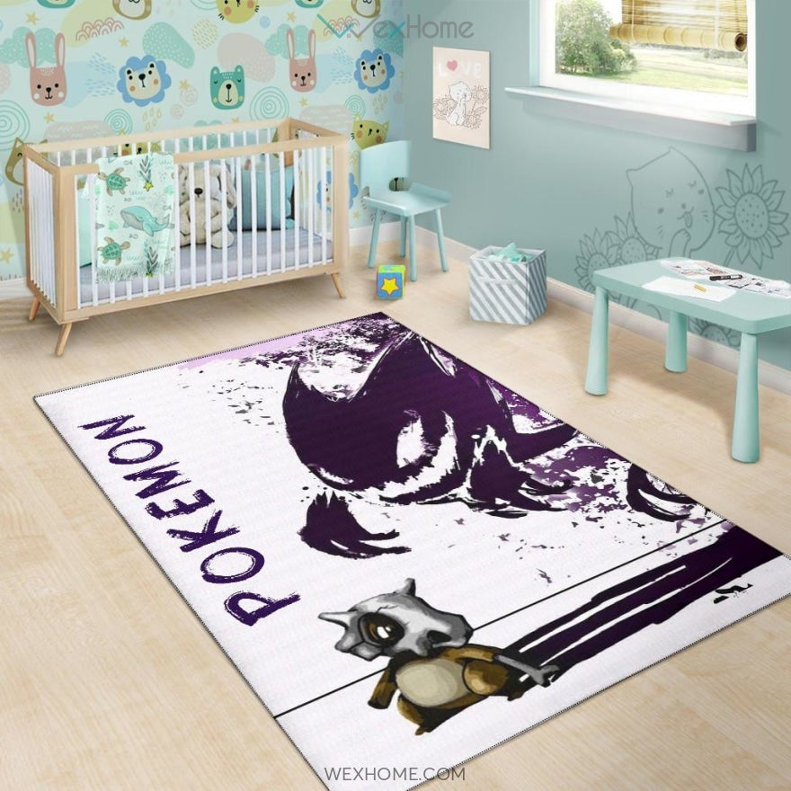Pokemon Anime Karakara Pokemon With Danger Gengar Power Area Rug Home Decor