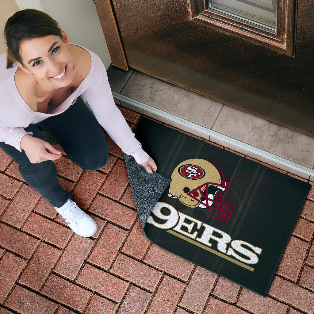 San Francisco American Football 49ers Football Minimal Ers Helmet Artwork Door Mat Home Decor