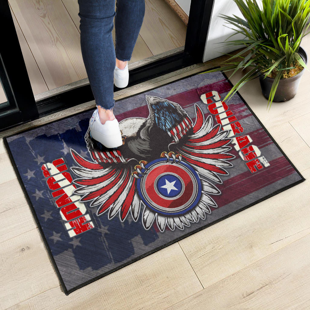 US Independence Day Eagle On US Shield Honor Courage Door Mat Home Decor