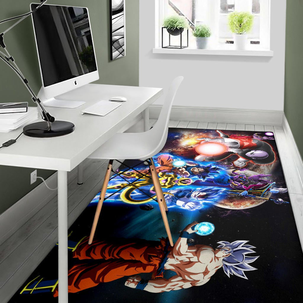 Dragon Ball Anime DB Main Characters Super Saiyan In Universe Area Rug Home Decor