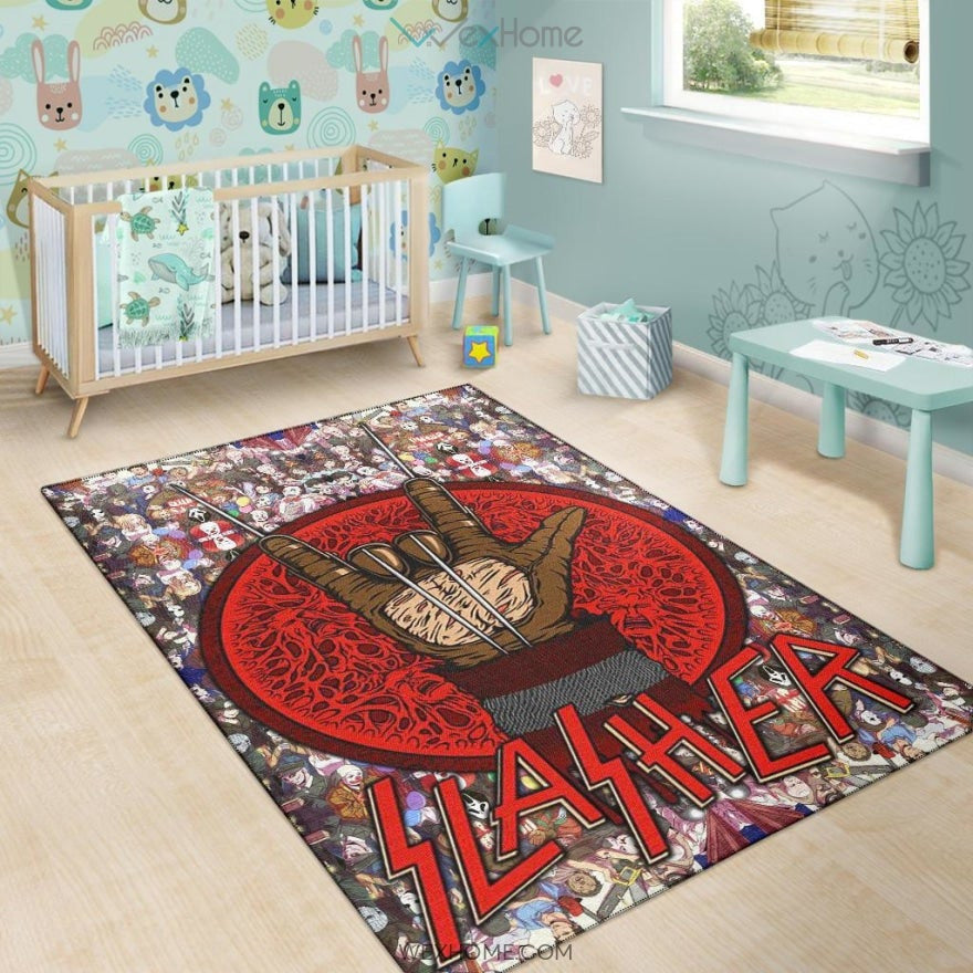 Horror Movie Freddy Krueger Slasher Horror Villains Area Rug Home Decor