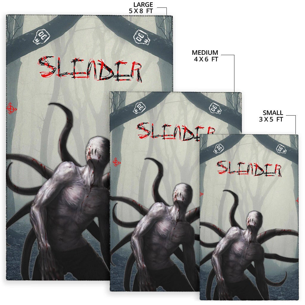 Horror Movie Slender Man In The Forest Fanart Area Rug Home Decor