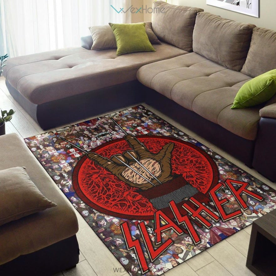 Horror Movie Freddy Krueger Slasher Horror Villains Area Rug Home Decor