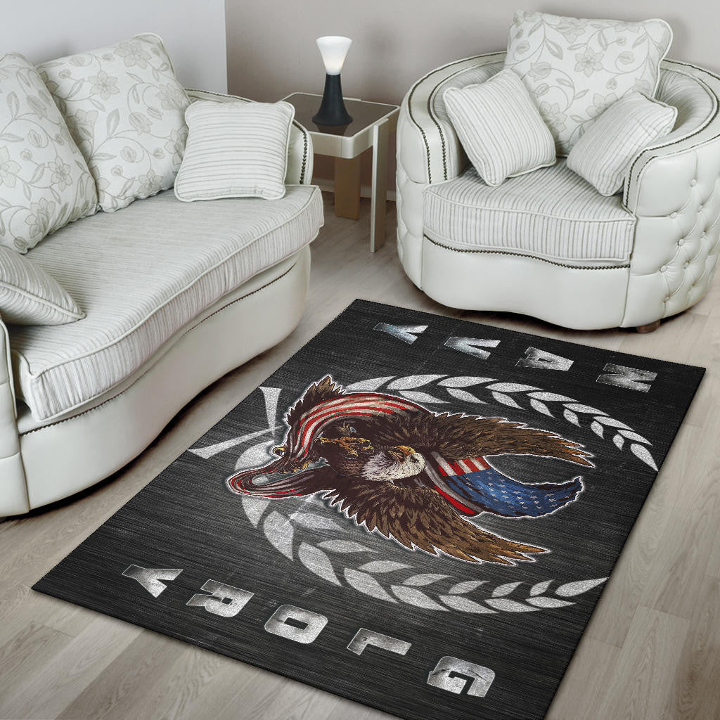 US Independence Day Navy Glory Flying Eagle Claw With US Flag Area Rug Home Decor