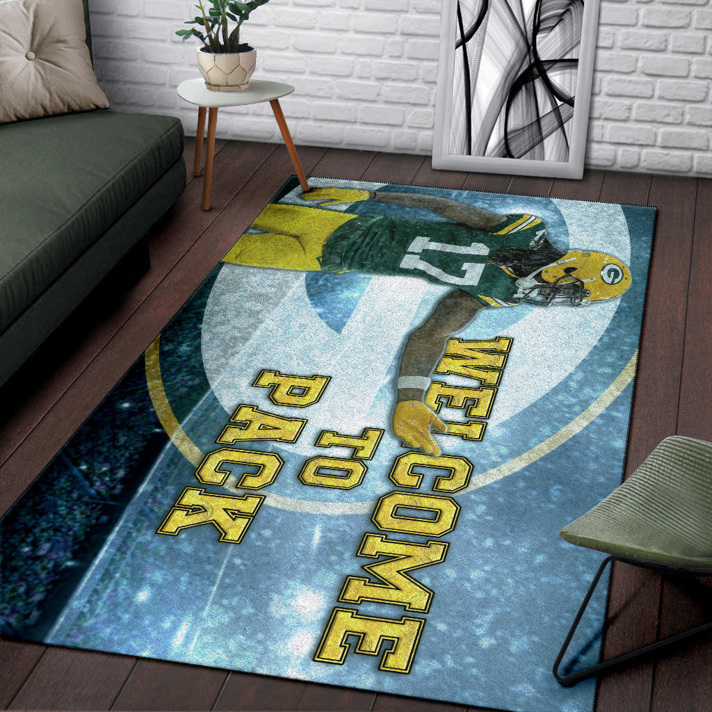 Green Bay American Football Packers Davante Adams 17 Welcome To Pack Area Rug Home Decor
