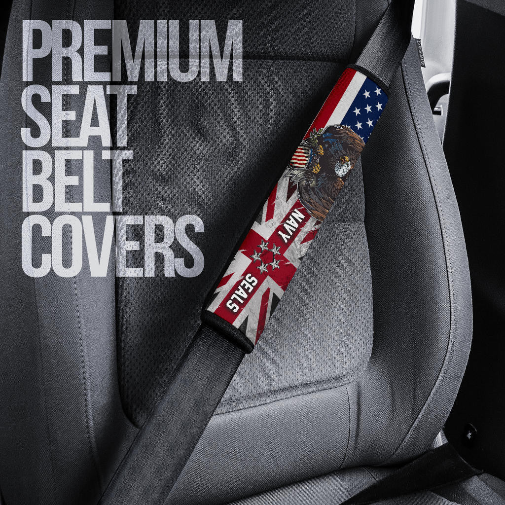 US Independence Day Eagle Taking US Shield Navy Seals Seat Belt Covers