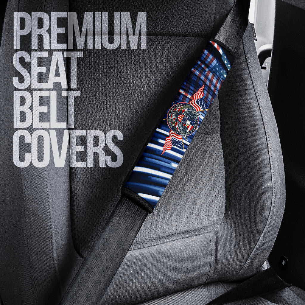 US Independence Day Bald Eagle USA Symbol Glory Flag Seat Belt Covers
