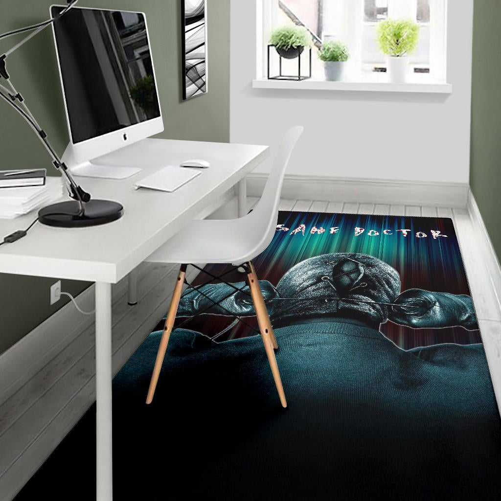 Horror Movie Insane Doctor Ready For Surgery Area Rug Home Decor